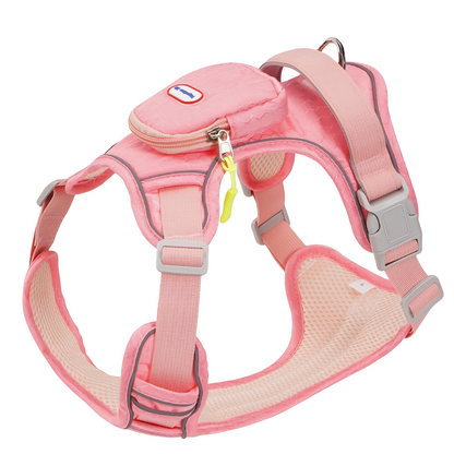 Waterproof & Anti-Pull Adventure Harness with Mini Backpack(Peach Pink)