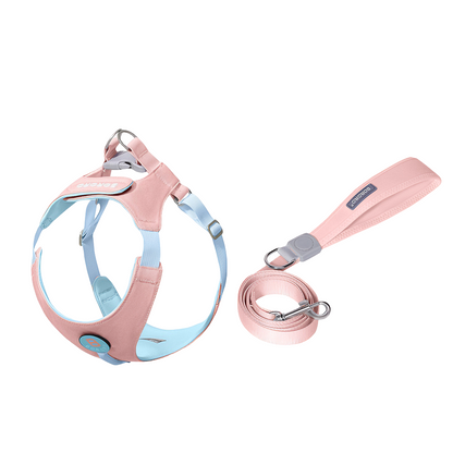 Dopamine Lightweight Dog Harness & Leash Set For Small & Medium dogs (Blush Pink)