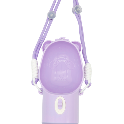 Portable Leak Proof Dog Water Bottle with Food Container(Purple)
