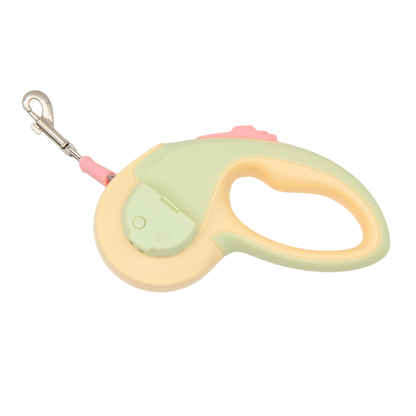 Retractable Dog Leash with LED Light For Small & Medium dogs(Mango Green)