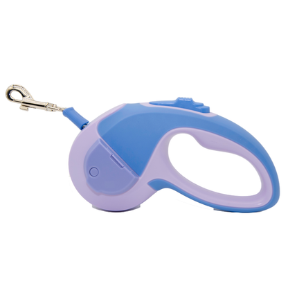 Retractable Dog Leash with LED Light For Small & Medium dogs(Charming Purple)