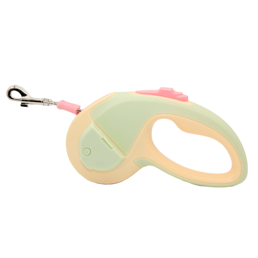 Retractable Dog Leash with LED Light For Small & Medium dogs(Mango Green)