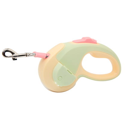 Retractable Dog Leash with LED Light For Small & Medium dogs(Mango Green)