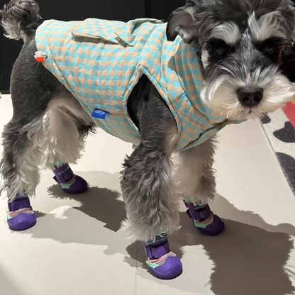 Winter Waterproof Anti-Slip Dog Boots – Warm, Durable & Escape-Proof(Pink-Purple)