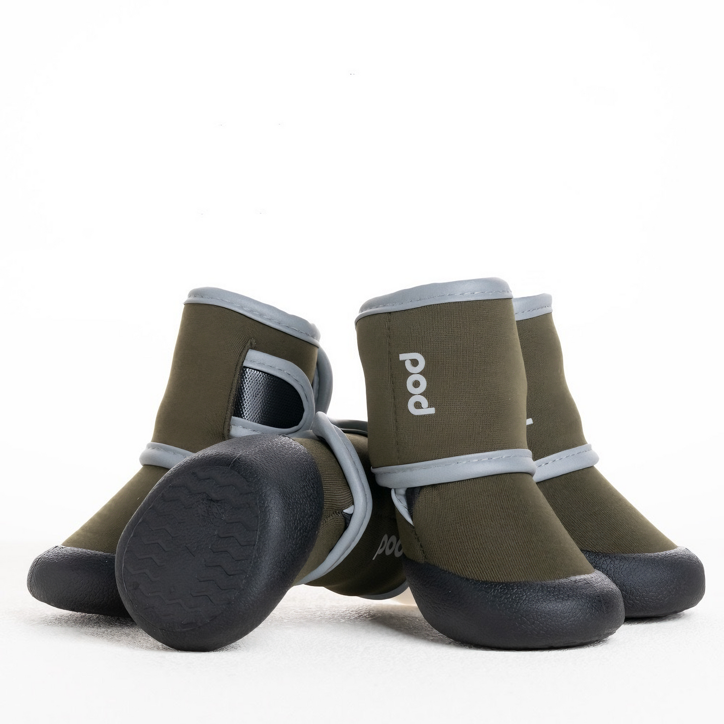 All-Weather Protective Dog Shoes — Waterproof, Slip-Resistant & Reflective(Military Green、Ash Grey)