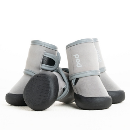 All-Weather Protective Dog Shoes — Waterproof, Slip-Resistant & Reflective(Ash Gray)