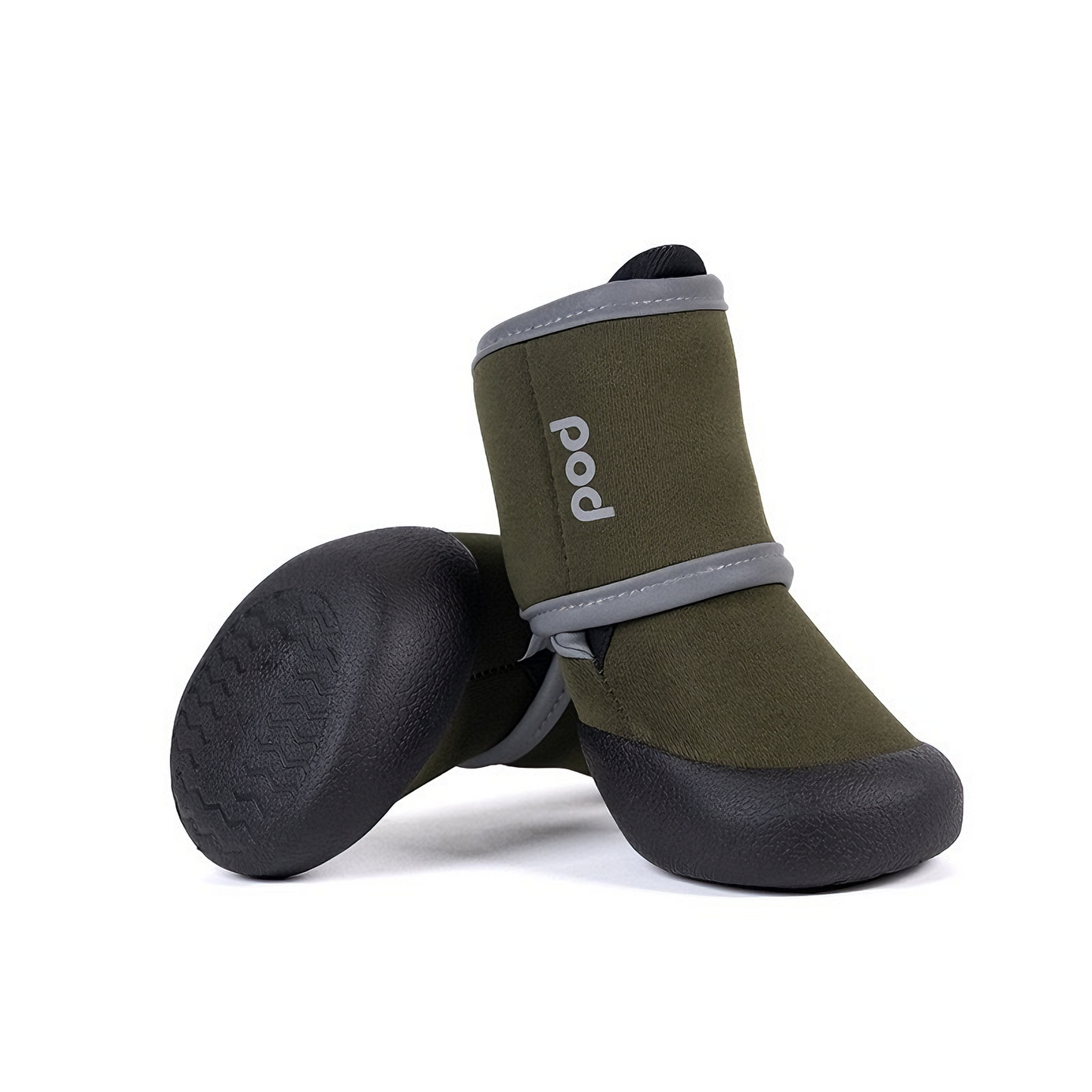 All-Weather Protective Dog Shoes — Waterproof, Slip-Resistant & Reflective(Military Green、Ash Grey)