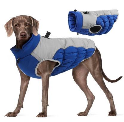All-Weather Protective Dog Coat — Waterproof, Windproof & Reflective (Royal Blue)