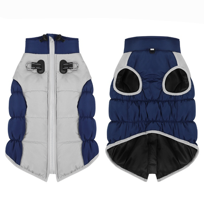 All-Weather Protective Dog Coat — Waterproof, Windproof & Reflective (Navy Blue)