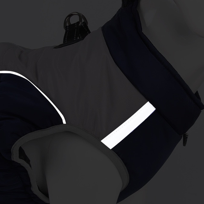 All-Weather Protective Dog Coat — Waterproof, Windproof & Reflective (Navy Blue)