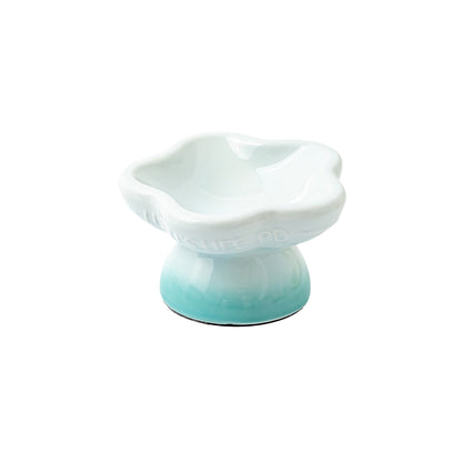 Flower Gradient Ceramic Pet Bowl (Blue)