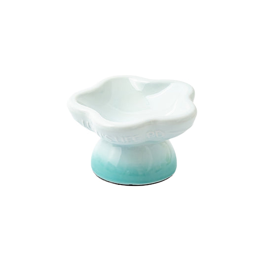 Flower Gradient Ceramic Pet Bowl (Blue)