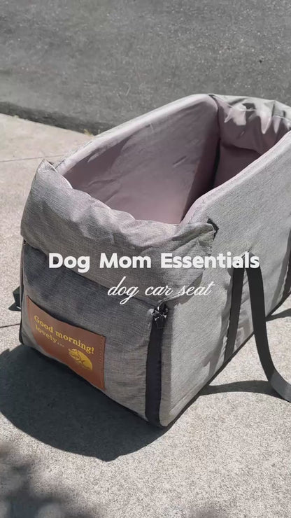 Small Dog Car Booster Seat with Thick Cushion(Gray)