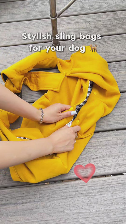 Travel Pet Sling Bag for Small Dogs (Yellow)